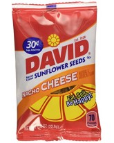 DAVID SUNFLOWER SEEDS NACHO CHEESE .8 OZ. - 36 CT.